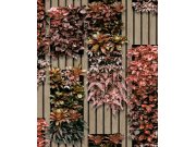 Vliesová 3D tapeta na zeď, rostliny, imitace dřeva, palubky, lamely, M79410 Artifice, Ugépa