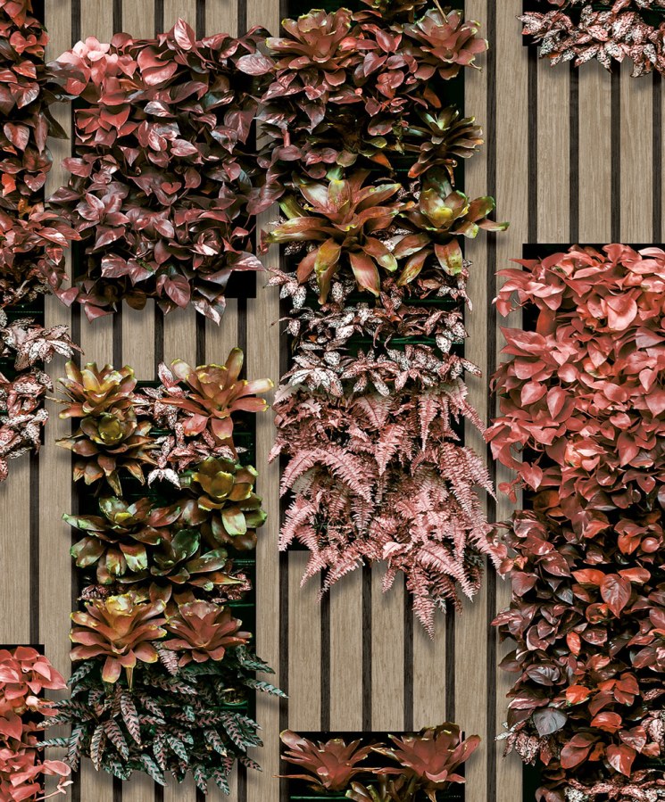 Vliesová 3D tapeta na zeď, rostliny, imitace dřeva, palubky, lamely, M79410 Artifice, Ugépa - Vliesové tapety