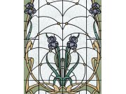 Vliesová tapeta na zeď, zeleno-béžová vitráž, M79306, Artifice, Ugépa