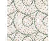 Vliesová tapeta na zeď, šedo-hnědo-zelená mozaika, M76304, Artifice, Ugépa