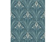 Tapety Yara Tapety dle materiálu Vliesové tapety - Zelená květinová vliesová tapeta na zeď, Art Deco, M66114, Elegance, Ugepa Zelená květinová vliesová tapeta na zeď, Art Deco, M66114, Elegance, Ugepa