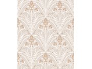 Béžová květinová vliesová tapeta na zeď, Art Deco, M66107, Elegance, Ugepa