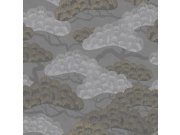 Šedo-černá vliesová tapeta na zeď, větvičky, stromy, M64419, Elegance, Ugepa