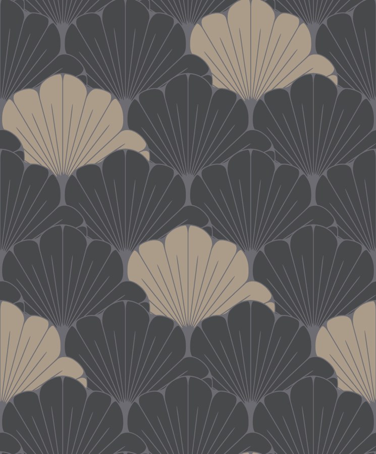 Černo-zlatá květinová vliesová tapeta na zeď, M64009, Elegance, Ugepa - Vliesové tapety