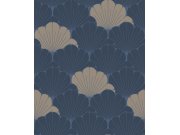 Modro-zlatá květinová vliesová tapeta na zeď, M64001, Elegance, Ugepa