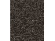 Černá vliesová tapeta na zeď, mořské vlny, M62919, Elegance, Ugepa