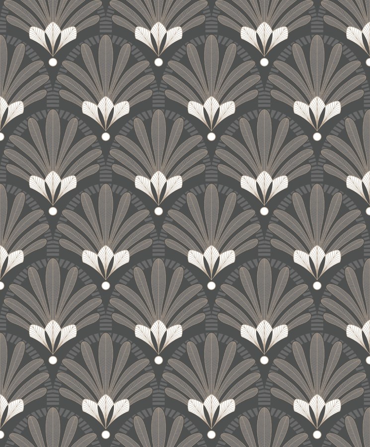 Černá vliesová tapeta na zeď styl Art Deco, M53309, Elegance, Ugepa - Vliesové tapety