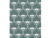 Tapety Yara Tapety dle materiálu Vliesové tapety - Zelená vliesová tapeta Art Deco, M53304, Elegance, Ugepa Zelená vliesová tapeta Art Deco, M53304, Elegance, Ugepa
