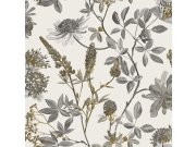Šedo-černá vliesová květinová tapeta na zeď, M45809, Elegance, Ugepa