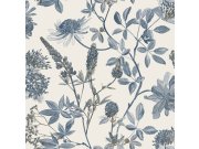 Šedomodrá vliesová květinová tapeta na zeď, M45801, Elegance, Ugepa