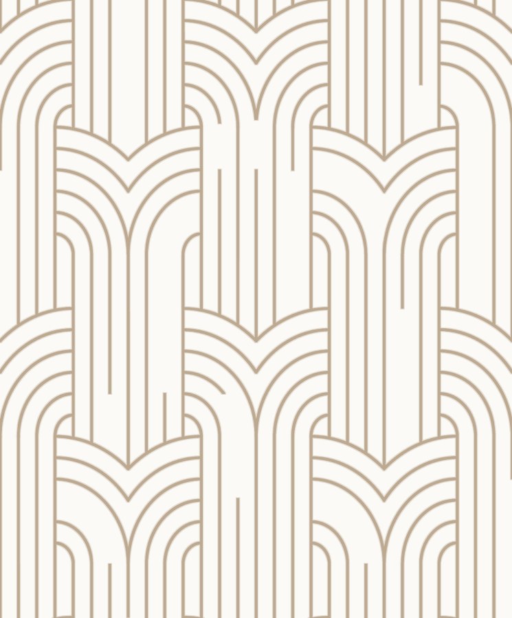 Bílo-zlatá geometrická tapeta na zeď, Art Deco, M42102, Elegance, Ugepa - Vliesové tapety