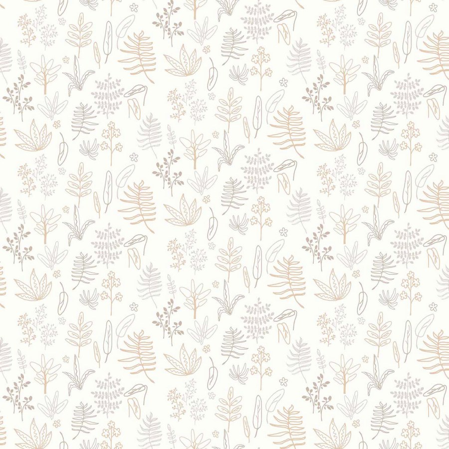 Dětská bílá vliesová tapeta s rostlinami a listy, 17167, MiniMe, Cristiana Masi by Parato Dětská bílá vliesová tapeta s rostlinami a listy, 17167, MiniMe, Cristiana Masi by Parato