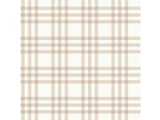 Béžovo-bílá vliesová tapeta na zeď, káro, 17153, MiniMe, Cristiana Masi by Parato