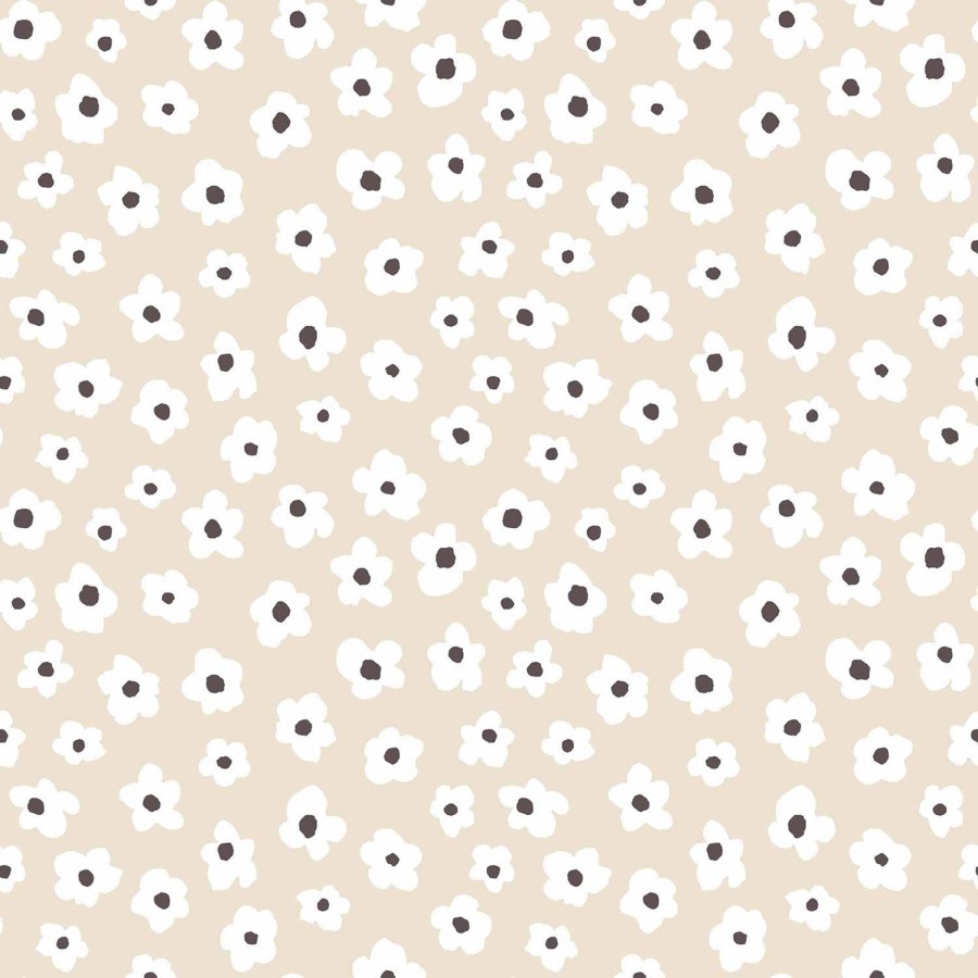 Béžová květinová vliesová tapeta na zeď, 17138, MiniMe, Cristiana Masi by Parato - Vliesové tapety