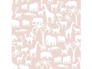 Tapety Yara Tapety dle materiálu Vliesové tapety - Růžová dětská vliesová tapeta se zvířátky z Afriky, 17134, MiniMe, Cristiana Masi by Parato Růžová dětská vliesová tapeta se zvířátky z Afriky, 17134, MiniMe, Cristiana Masi by Parato