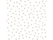 Bílá vliesová tapeta s béžovými puntíky, 17120, MiniMe, Cristiana Masi by Parato