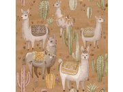 Hnědá dětská vliesová tapeta se zvířátky, 17114, MiniMe, Cristiana Masi by Parato