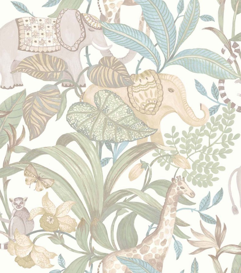 Bílá dětská vliesová tapeta se zvířátky, 17107, MiniMe, Cristiana Masi by Parato - Vliesové tapety