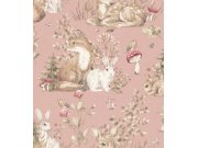 Růžová dětská vliesová tapeta se zvířátky, 17104, MiniMe, Cristiana Masi by Parato