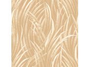 Hnědá vliesová tapeta na zeď, listy trávy, M64502, Botanique, Ugepa