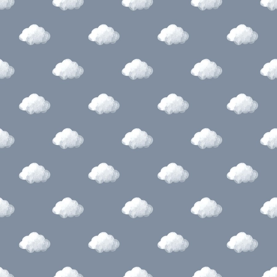 Dětská modrá vliesová tapeta s mráčky, 14833, Happy, Parato - Vliesové tapety
