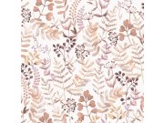 Růžová vliesová tapeta na zeď, listy, M68503, Botanique, Ugepa