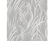 Tapety Yara Ugépa - Šedá vliesová tapeta na zeď, listy trávy, M64509, Botanique, Ugepa Šedá vliesová tapeta na zeď, listy trávy, M64509, Botanique, Ugepa