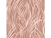 Terakotová vliesová tapeta na zeď, listy trávy, M64505, Botanique, Ugepa