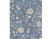 Tapety Yara Tapety dle materiálu Vliesové tapety - Modrá květinová vliesová tapeta na zeď, B19901, Botanique, Ugepa Modrá květinová vliesová tapeta na zeď, B19901, Botanique, Ugepa