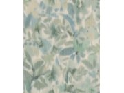 Modro-zelená květinová vliesová tapeta na zeď, 221361, Botanical, BN Walls