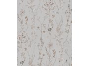 Šedá vliesová tapeta s lučními květinami, 221344, Botanical, BN Walls