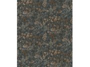 Černá vliesová květinová tapeta na zeď, 221302, Botanical, BN Walls