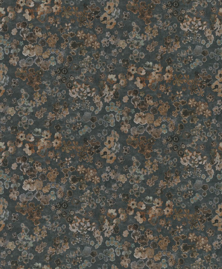 Černá vliesová květinová tapeta na zeď, 221302, Botanical, BN Walls - Vliesové tapety