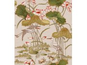 Luxusní vliesová tapeta s lekníny a ptáky, TP422703, Tapestry, Design ID