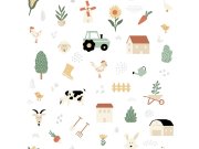 Tapety Yara Tapety dle materiálu Vliesové tapety - Vliesová dětská tapeta s motivy zahrady a zvířátek - M51507, My Kingdom, Ugépa Vliesová dětská tapeta s motivy zahrady a zvířátek - M51507, My Kingdom, Ugépa