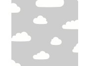 Vliesová dětská šedá tapeta s mráčky - A61819, My Kingdom, Ugépa