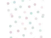 Vliesová bílá tapeta s barevnými puntíky - M51903, My Kingdom, Ugépa