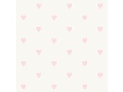Tapety Yara Tapety na zeď - Metalická vliesová tapeta s růžovými srdíčky - 347705, Precious, Origin Metalická vliesová tapeta s růžovými srdíčky - 347705, Precious, Origin