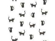 Tapety Yara Tapety dle materiálu Vliesové tapety - Vliesová tapeta bílá s černými kočičkami 138928, Little Bandits, Esta Vliesová tapeta bílá s černými kočičkami 138928, Little Bandits, Esta