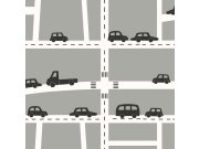 Šedá vliesová tapeta pro kluky Auta, silnice 139282, Forest Friends, Esta