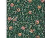 Vliesová tapeta na zeď, zelená, větvičky, ptáci, 124260, William Morris At Home