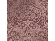 Vliesová tapeta na zeď, vínová, květiny, ptáci, 124235, William Morris At Home