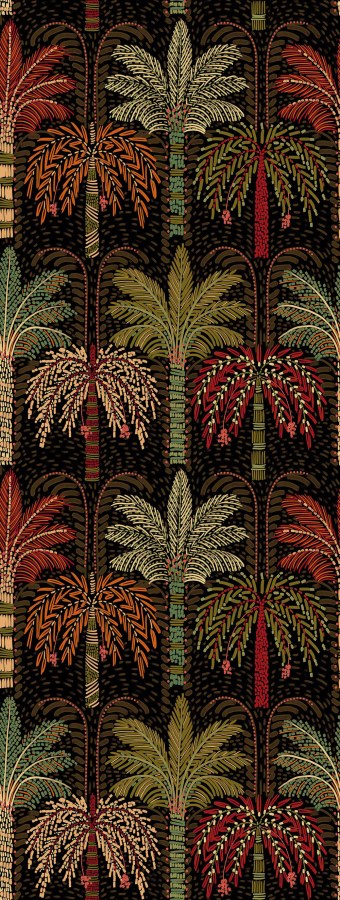 Vliesová obrazová tapeta na zeď, hnědá, palmy, 340290, Solange, Eijffinger