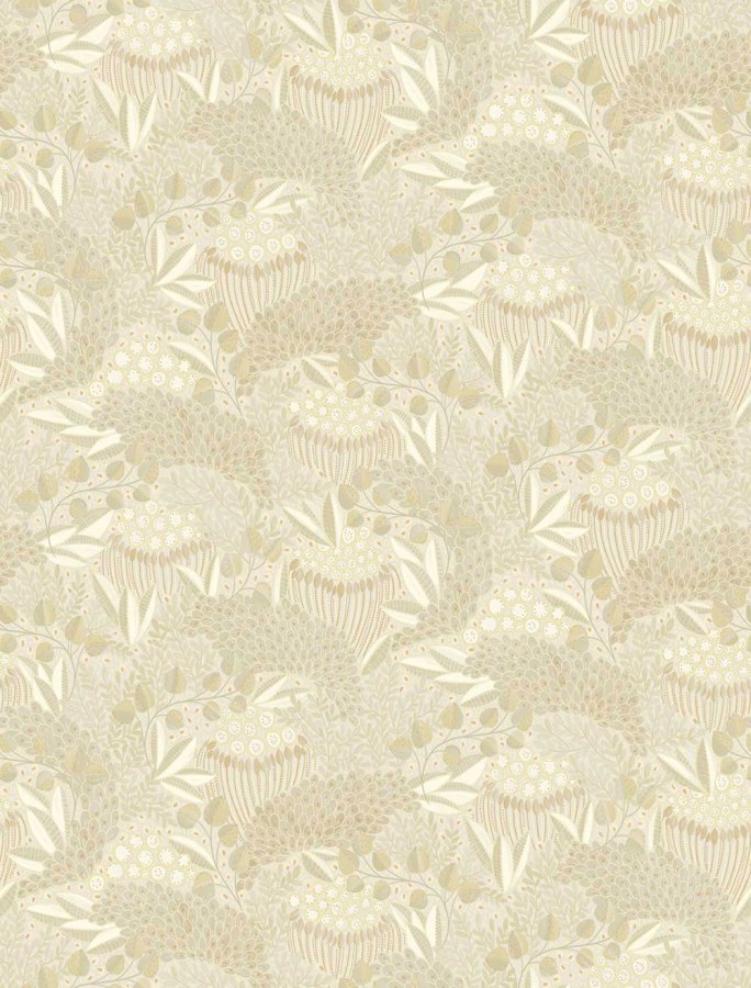 Vliesová obrazová tapeta na zeď, béžová, listy, 340288, Solange, Eijffinger