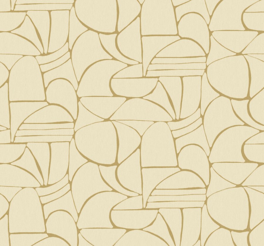 Vliesová obrazová tapeta na zeď, okrová, etno, 340281, Solange, Eijffinger - Vliesové tapety