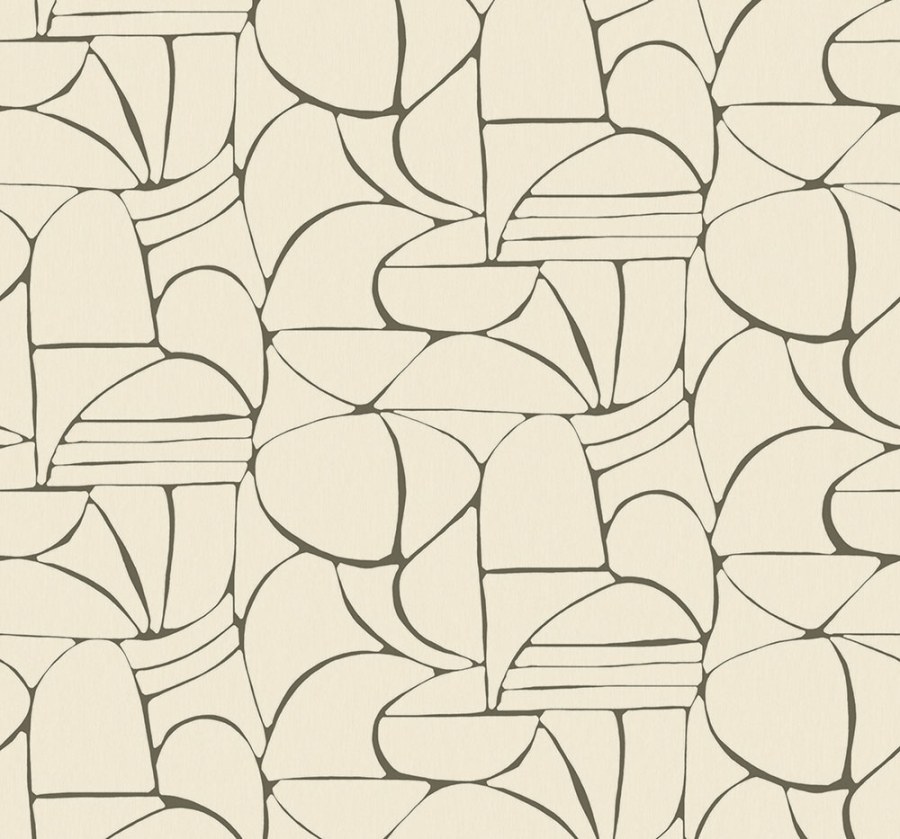 Vliesová obrazová tapeta na zeď, krémová, etno, 340280, Solange, Eijffinger - Vliesové tapety