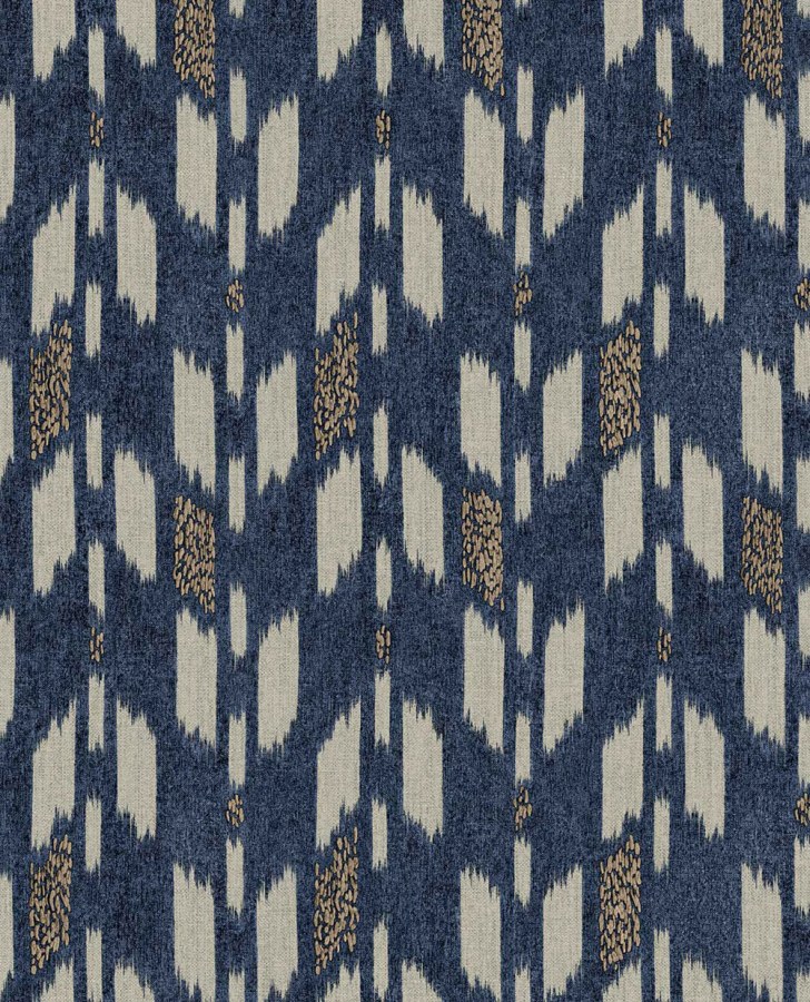 Vliesová tapeta na zeď, modrá, imitace látky, 340245, Solange, Eijffinger - Vliesové tapety