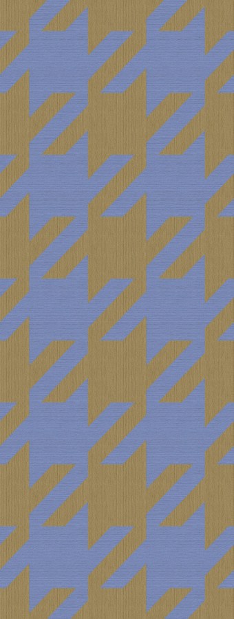 Modro-zelená vliesová obrazová tapeta na zeď, kohoutí stopa, 333675, Revive, Eijffinger - Vliesové tapety