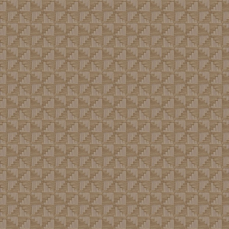 Hnědá vliesová geometrická retro tapeta na zeď, 333658, Revive, Eijffinger Hnědá vliesová geometrická retro tapeta na zeď, 333658, Revive, Eijffinger