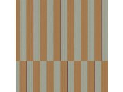 Tapety Yara Tapety dle materiálu Vliesové tapety - Hnědo-zelená vliesová pruhovaná retro tapeta na zeď, 333625, Revive, Eijffinger Hnědo-zelená vliesová pruhovaná retro tapeta na zeď, 333625, Revive, Eijffinger